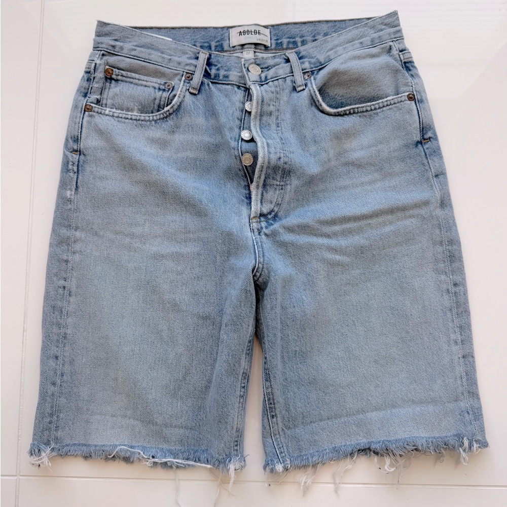 Agolde Light Blue, Button-fly, Denim Shorts